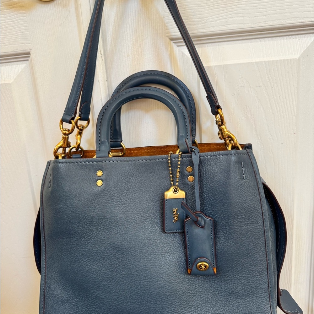 Coach Reserve Rogue Blue Leather Tote Bag